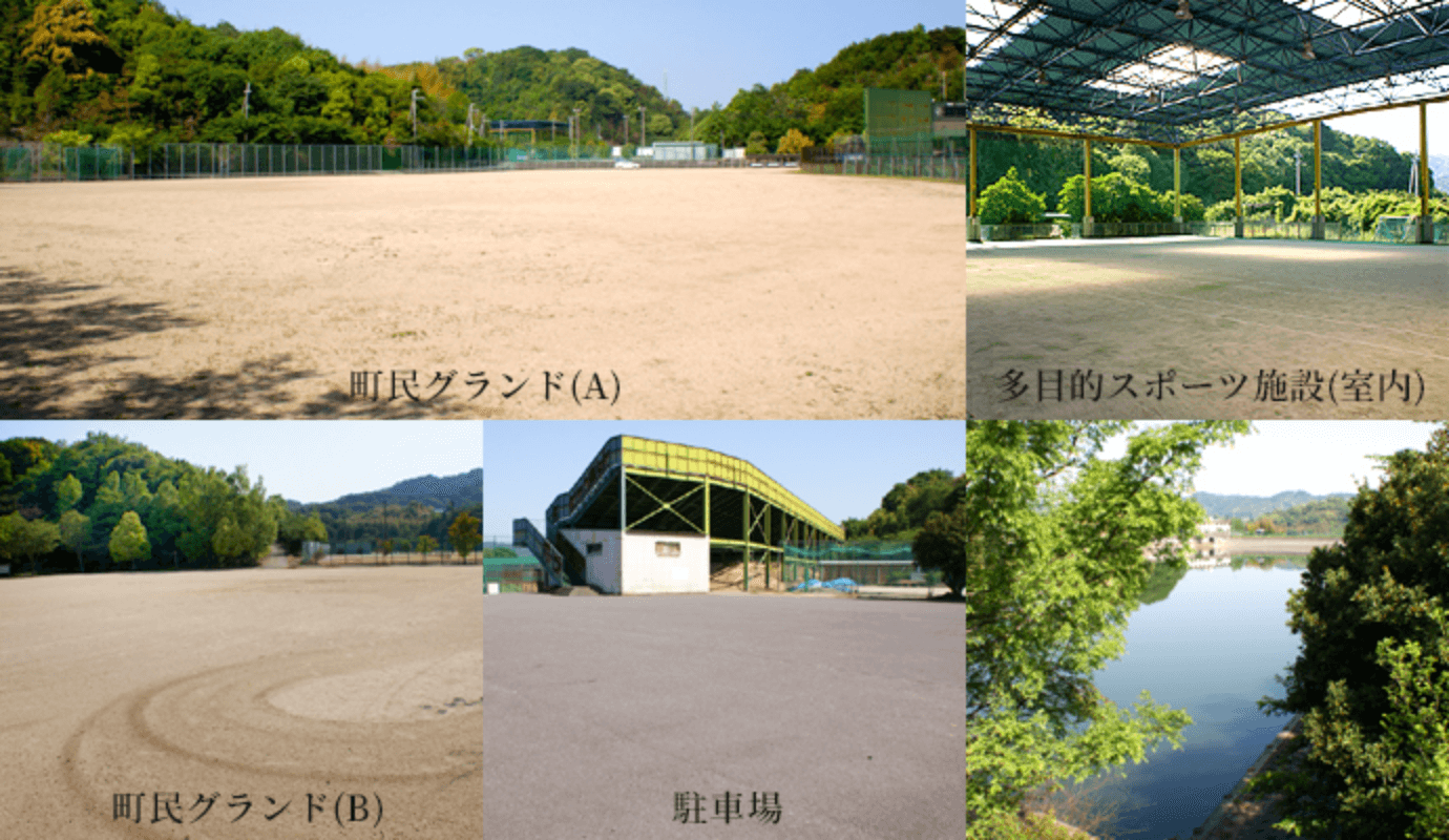 町民グランド（A） 多目的スポーツ施設（室内） 町民グランド（B）駐車場